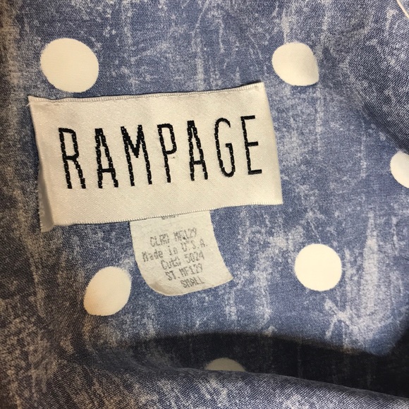 Vintage Rampage Striped Polka Dot Button Down Vest - Picture 7 of 8